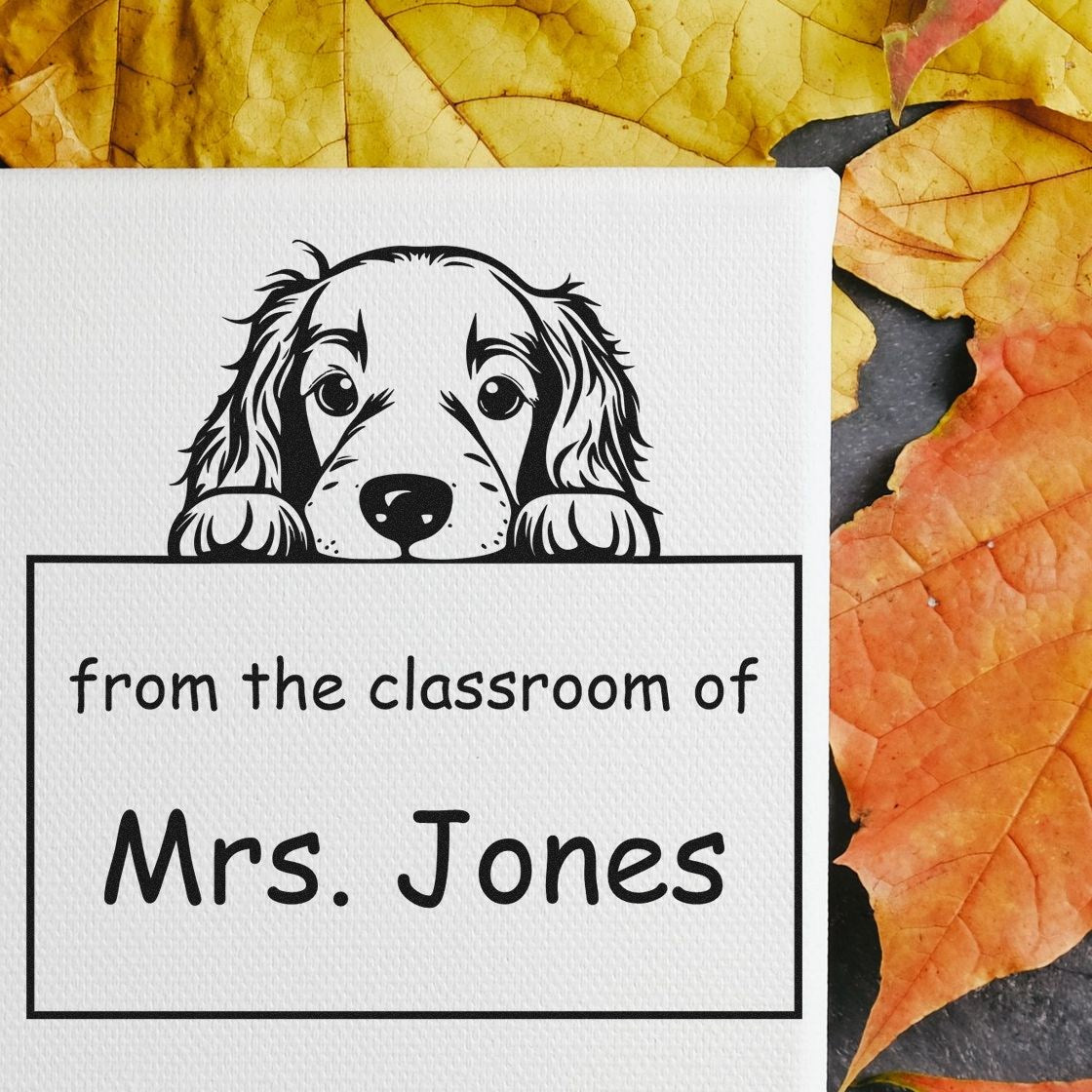 Self-Inking Irish Setter Pet Themed Read It Love It Return It Customizable Stamper - Engineer Seal Stamps