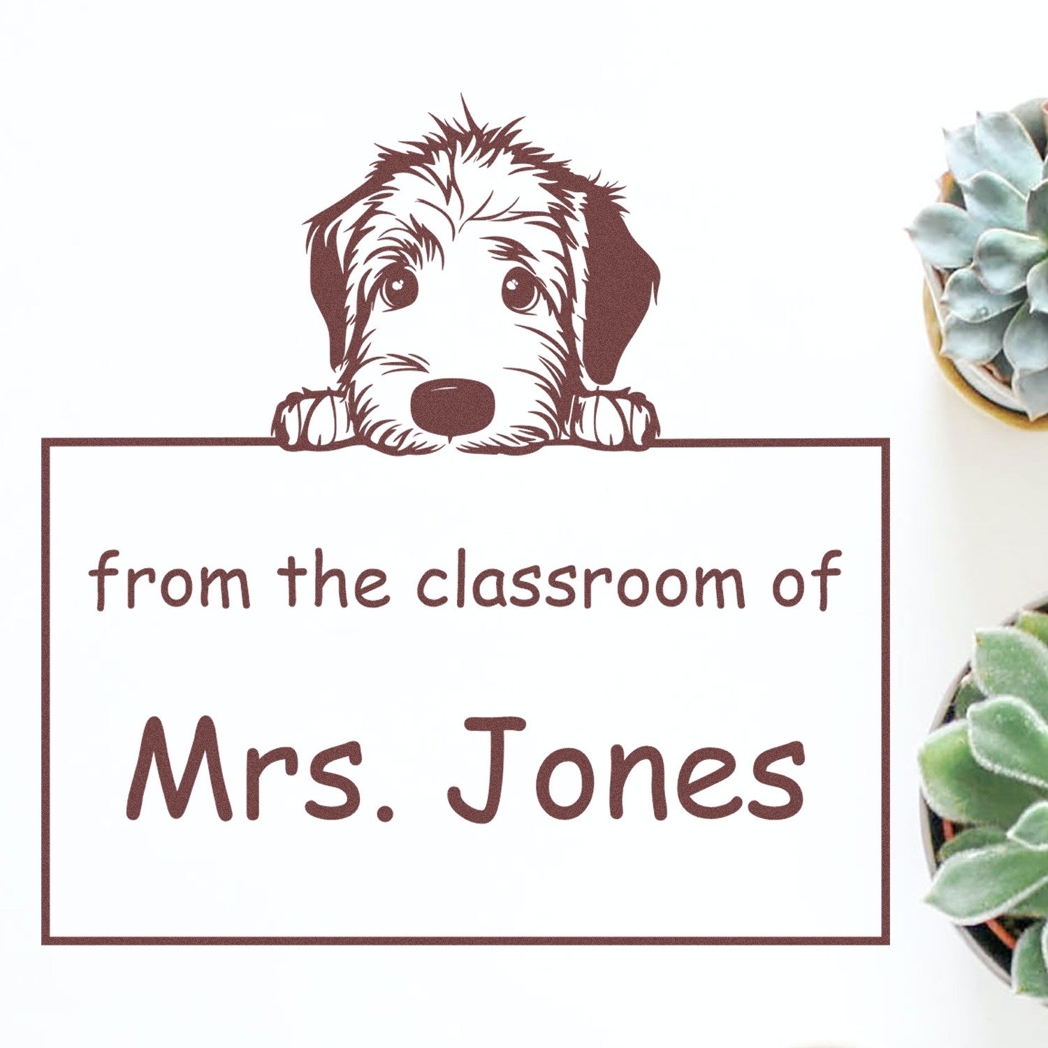 Irish Wolfhound Personalizable Read It Love It Return It Customizable Stamp Pre-Inked - Engineer Seal Stamps