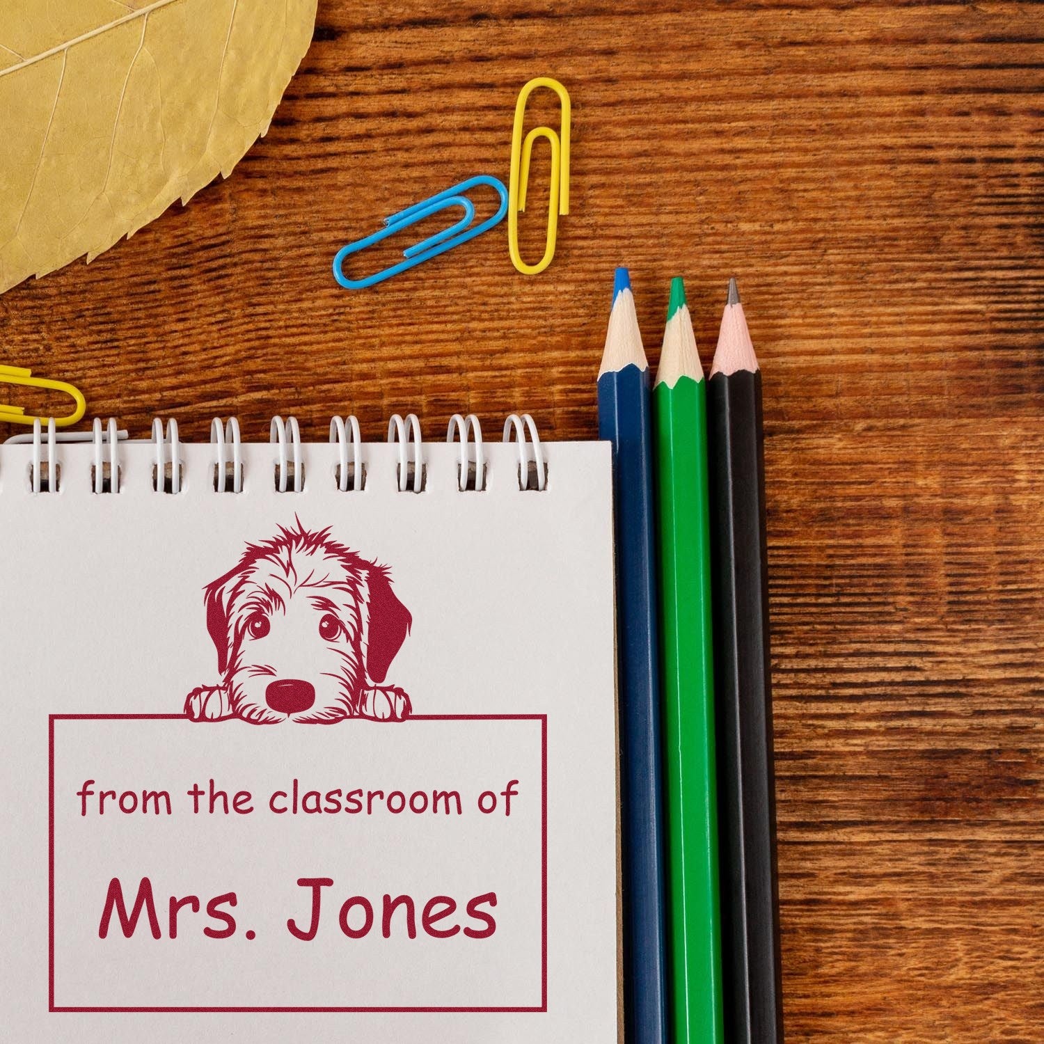 Irish Wolfhound Personalizable Read It Love It Return It Customizable Stamp Pre-Inked - Engineer Seal Stamps