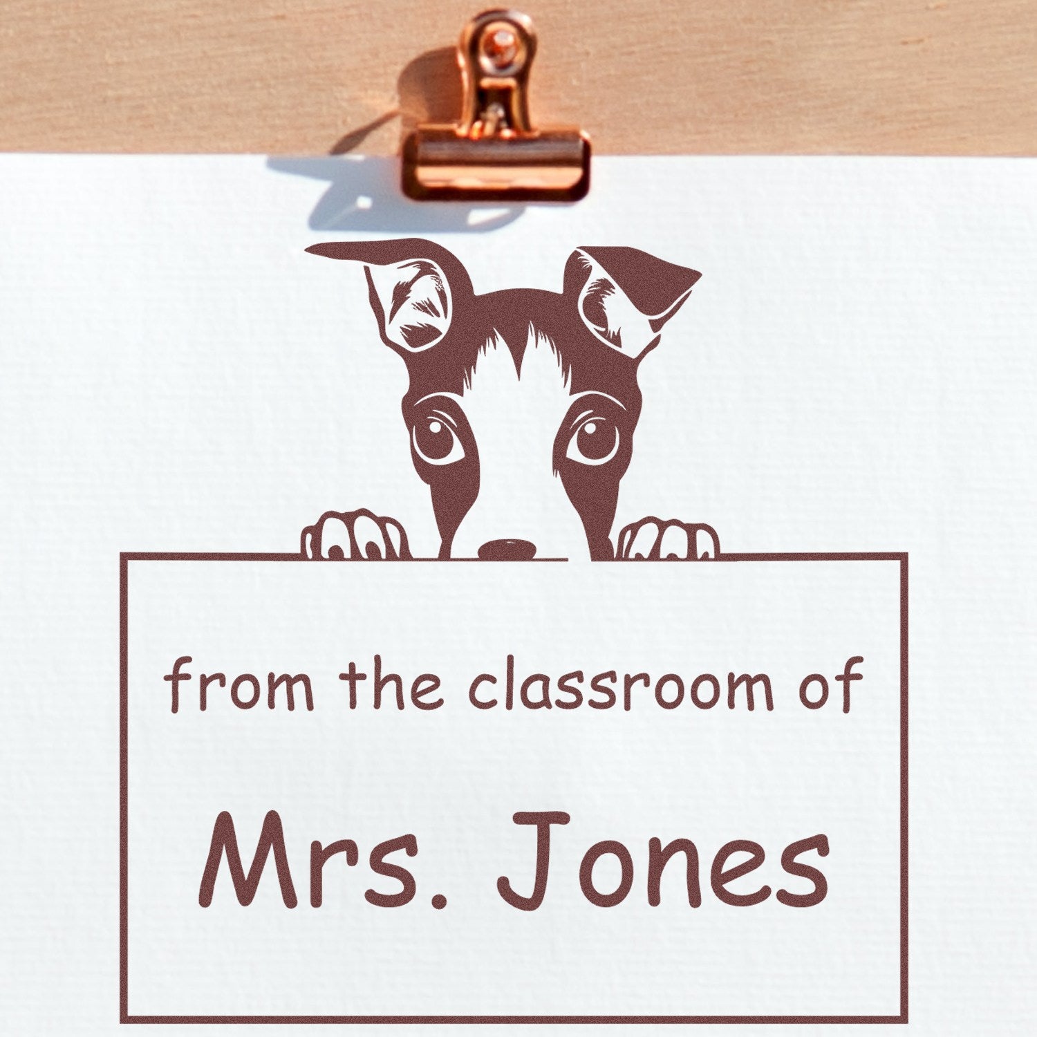 Wood Handle Italian Greyhound Puppy Themed Read It Love It Return It Custom Stamper - Engineer Seal Stamps