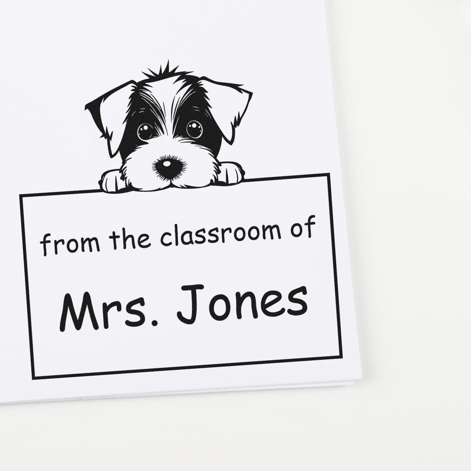 PSI Pre-Inked Jack Russell Personalized Read It Love It Return It Custom Stamp - Engineer Seal Stamps