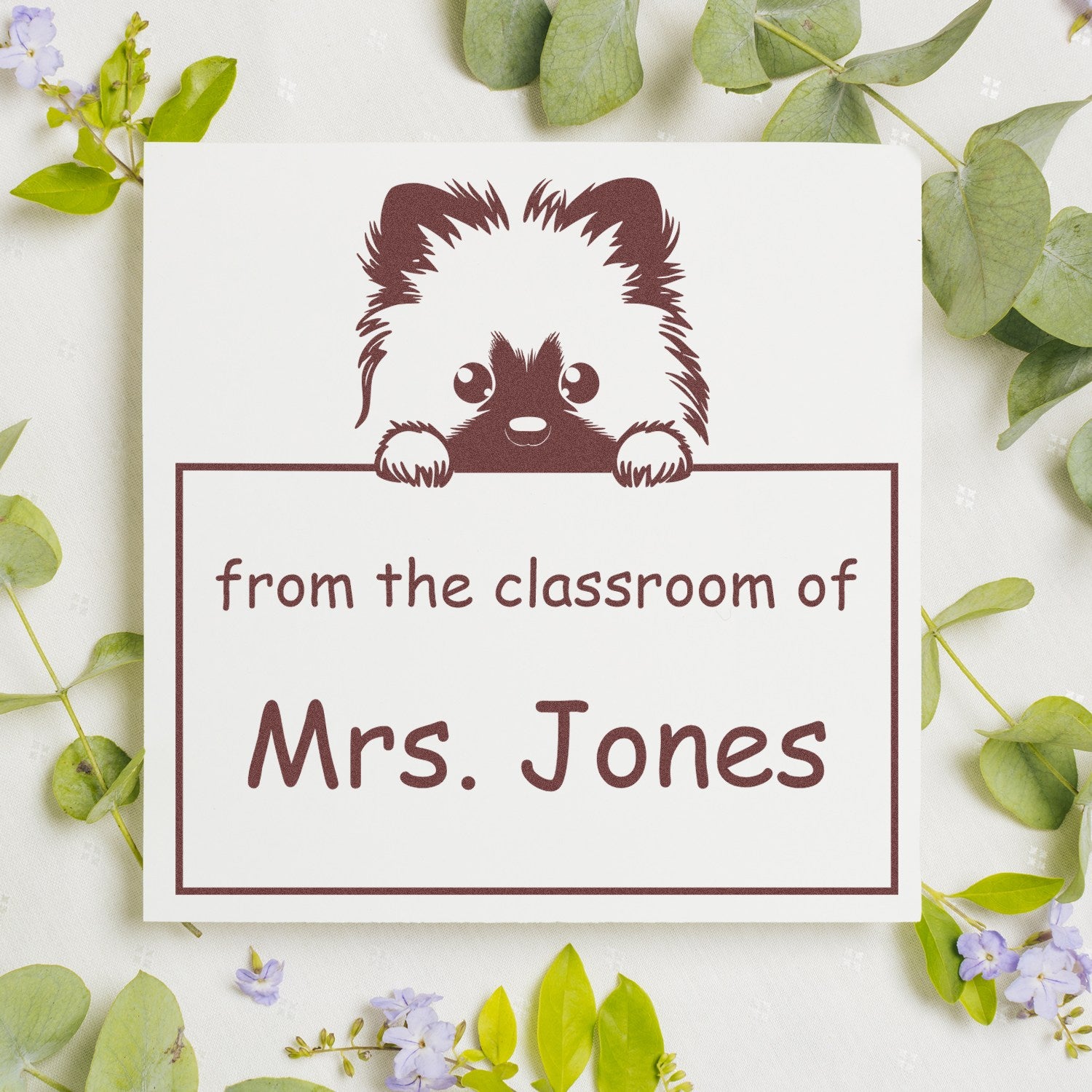 PSI Pre-Inked Keeshond Personalized Read It Love It Return It Custom Made Stamper - Engineer Seal Stamps