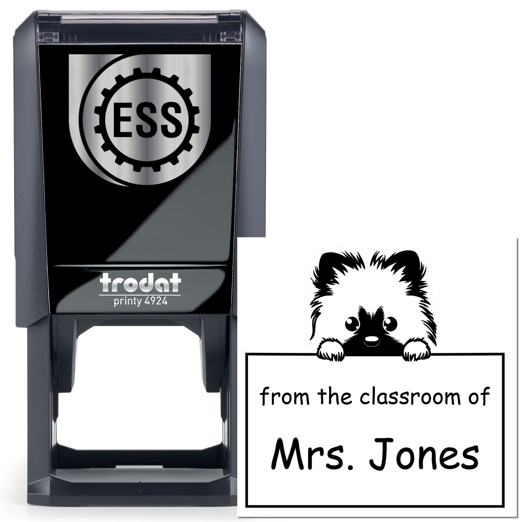 Self-Inking Keeshond Pet Themed Read It Love It Return It Custom Made Stamper - Engineer Seal Stamps