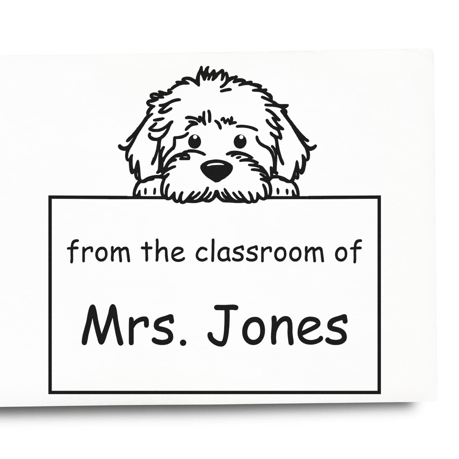 Wood Handle Labradoodle Puppy Themed Read It Love It Return It Custom Made Stamp - Engineer Seal Stamps