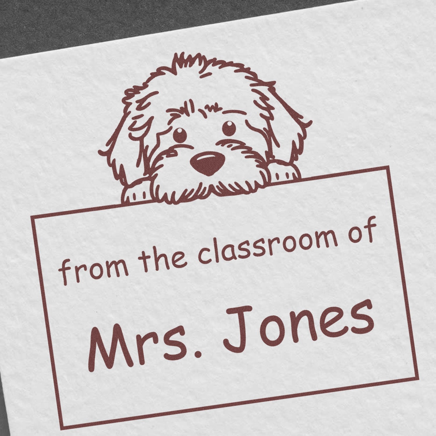 Self-Inking Labradoodle Pet Themed Read It Love It Return It Custom Made Stamp - Engineer Seal Stamps