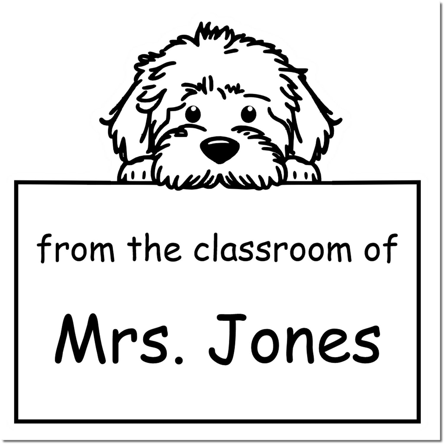 PSI Pre-Inked Labradoodle Personalized Read It Love It Return It Custom Made Stamp - Engineer Seal Stamps