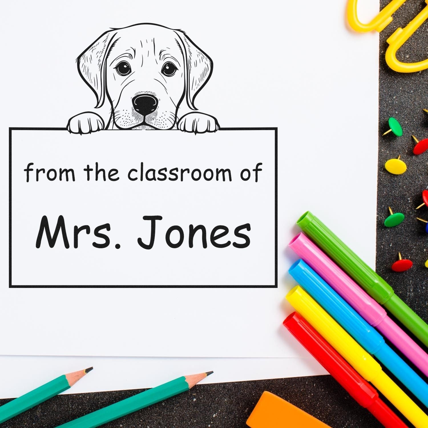 Labrador Retriever Personalizable Read It Love It Return It Book Stamper Pre-Inked - Engineer Seal Stamps