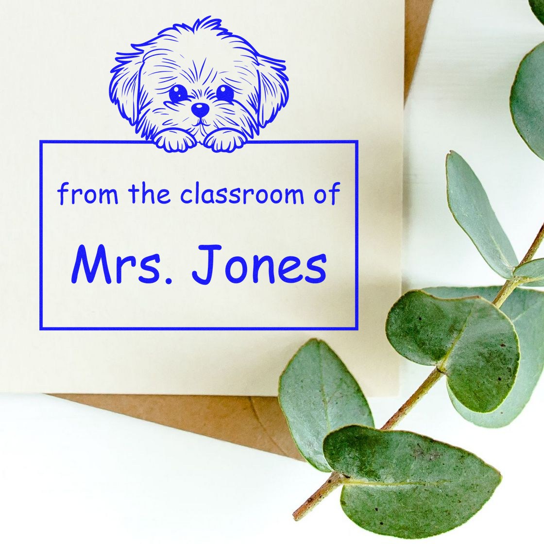 Self-Inking Maltese Pet Themed Private Library Stamp - Engineer Seal Stamps