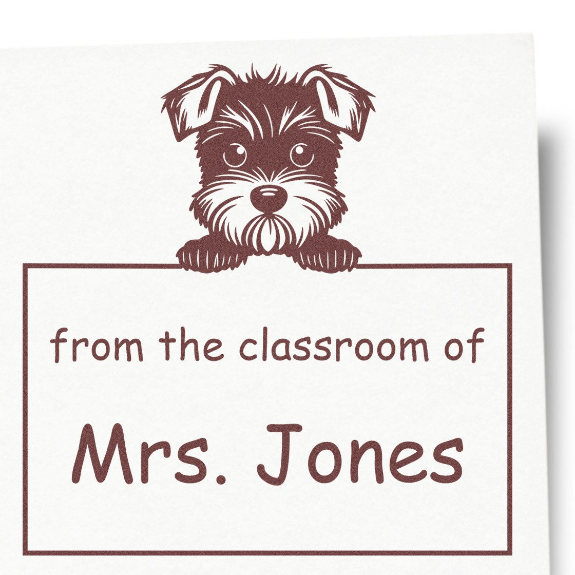 Self-Inking Miniature Schnauzer Pet Themed Library Book Stamp - Engineer Seal Stamps