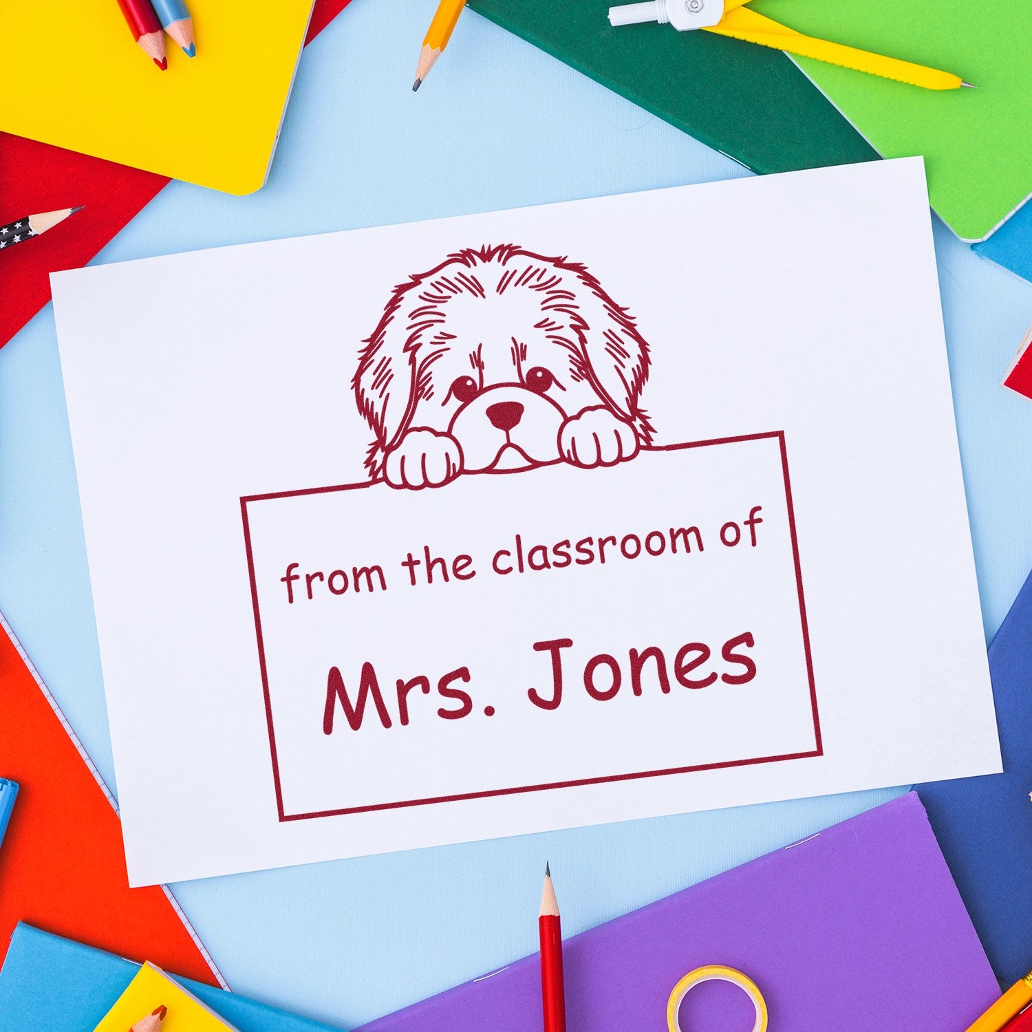 PSI Pre-Inked Newfoundland Personalized Librarian Stamper - Engineer Seal Stamps