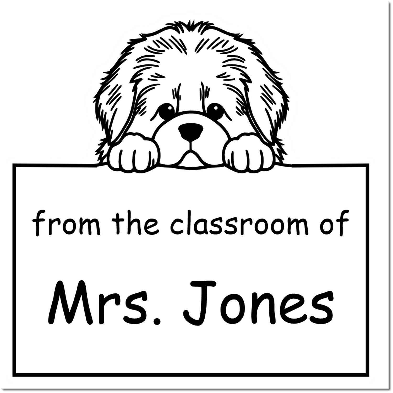 Self-Inking Newfoundland Pet Themed Librarian Stamper - Engineer Seal Stamps