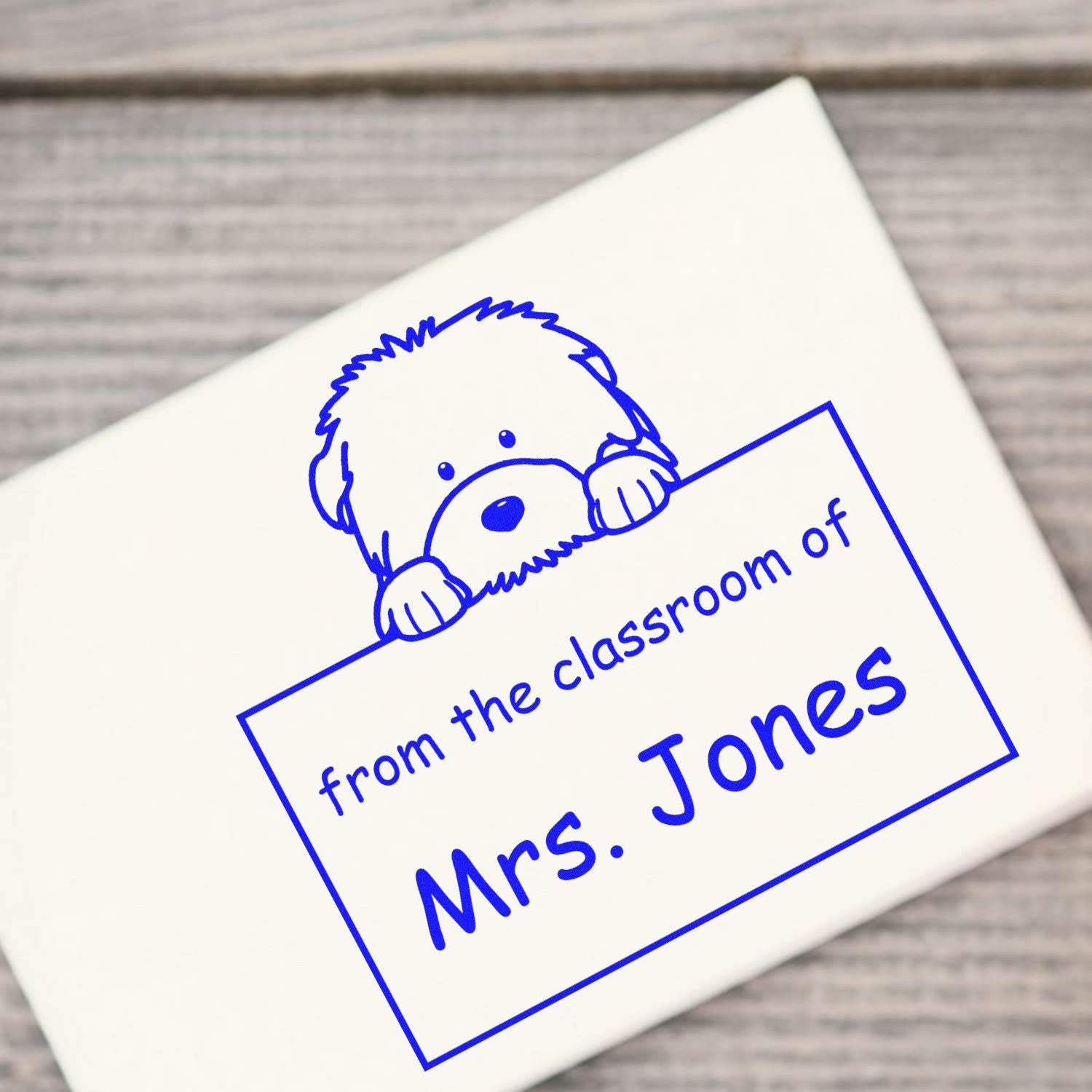 Old English Sheepdog Personalizable Learning Enthusiast Stamper Pre-Inked - Engineer Seal Stamps