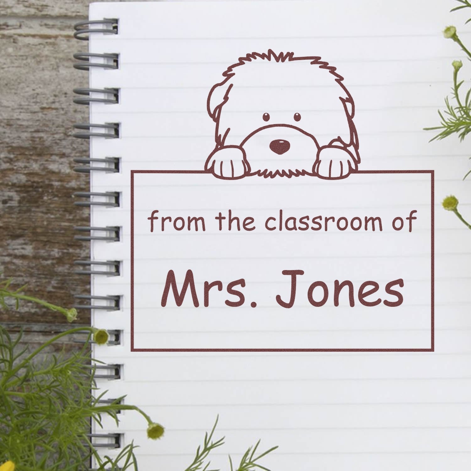 Old English Sheepdog Personalizable Learning Enthusiast Stamper Pre-Inked - Engineer Seal Stamps