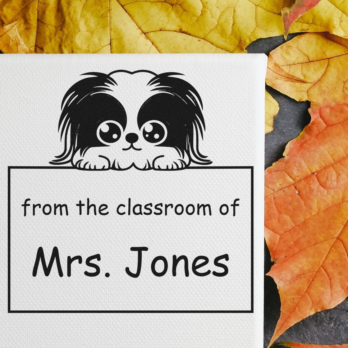 PSI Pre-Inked Pekingese Personalized Homework Hero Stamper - Engineer Seal Stamps