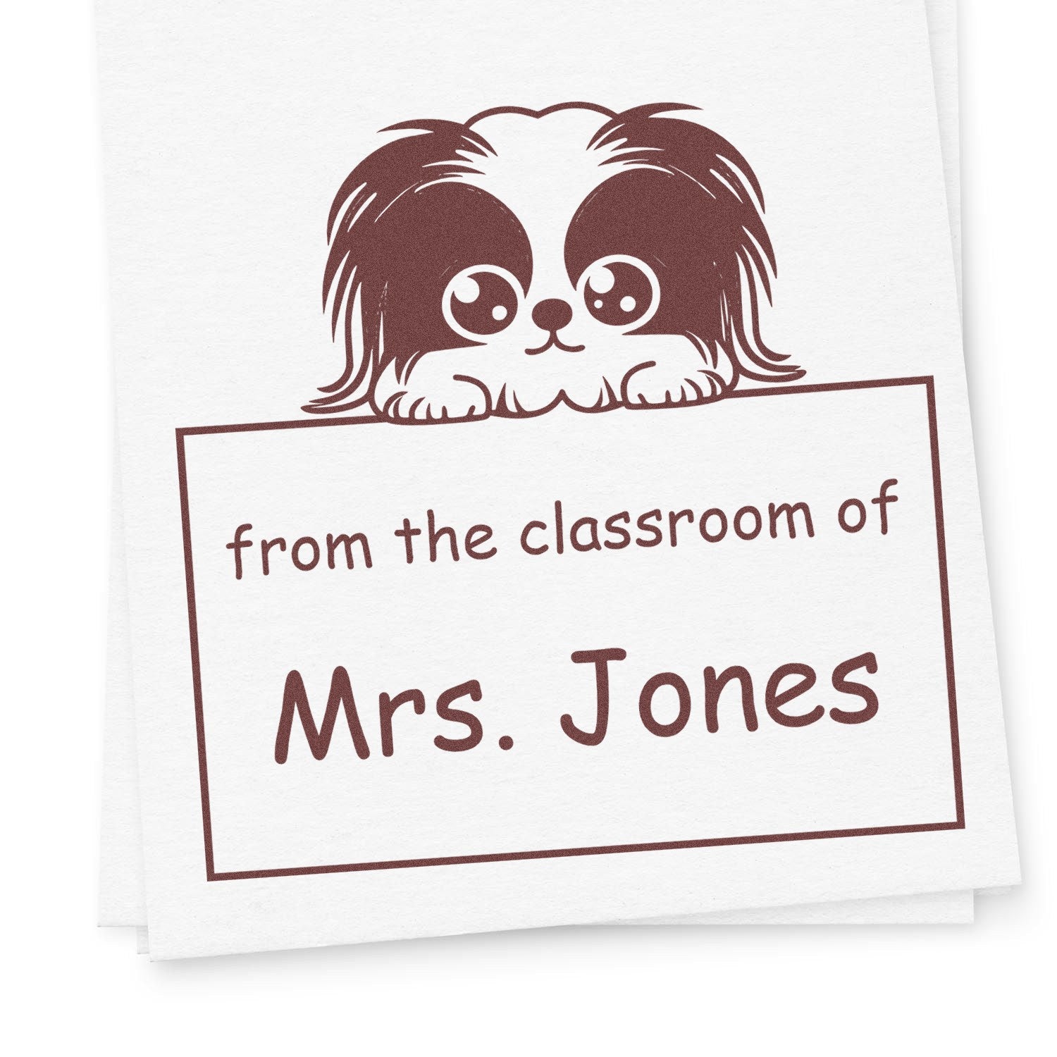 Self-Inking Pekingese Pet Themed Homework Hero Stamper - Engineer Seal Stamps