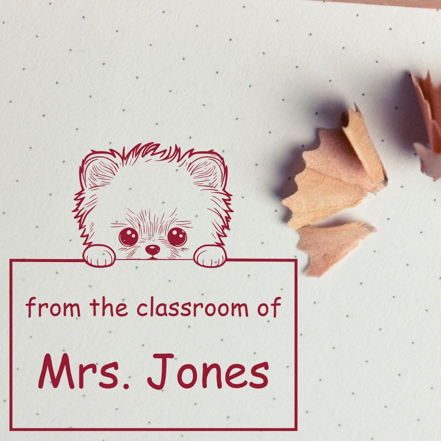 Self-Inking Pomeranian Pet Themed Homework Hero Stamp - Engineer Seal Stamps