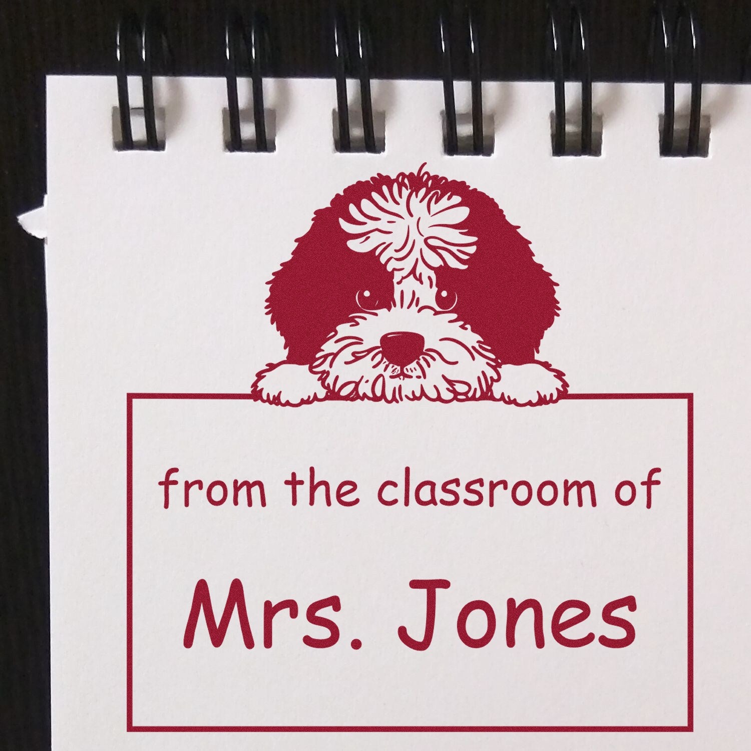 Self-Inking Portuguese Water Dog Pet Themed Home Library Stamp - Engineer Seal Stamps