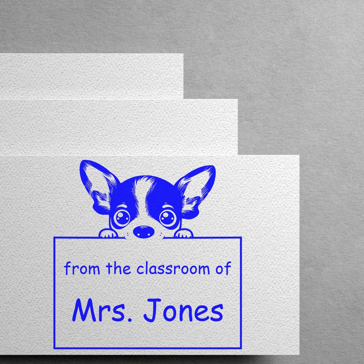 Rat Terrier Personalizable From The Classroom Of Stamp Pre-Inked - Engineer Seal Stamps