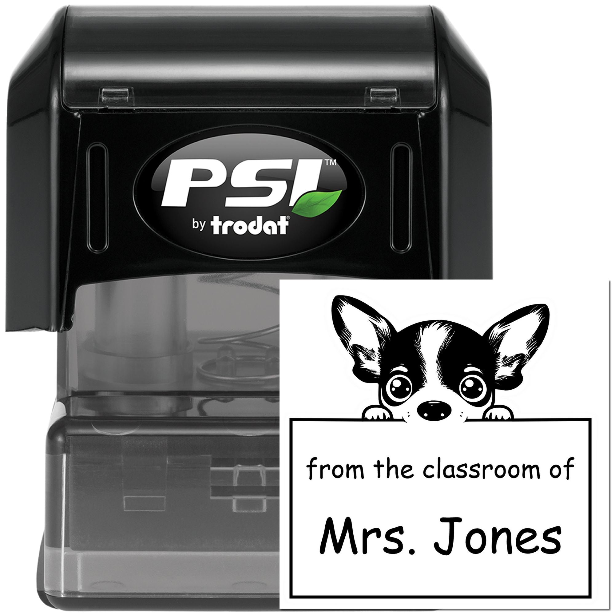 PSI Pre-Inked Rat Terrier Personalized From The Classroom Of Stamp - Engineer Seal Stamps