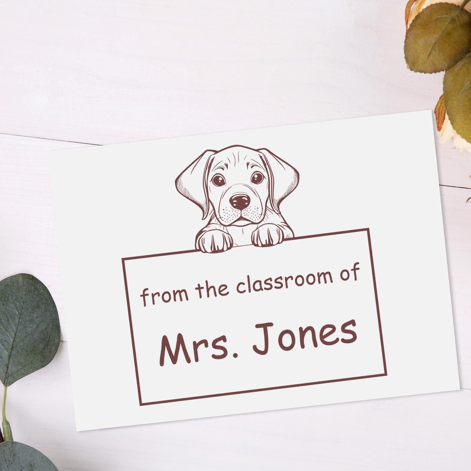 Rhodesian Ridgeback Personalizable For Library Books Stamper Pre-Inked - Engineer Seal Stamps