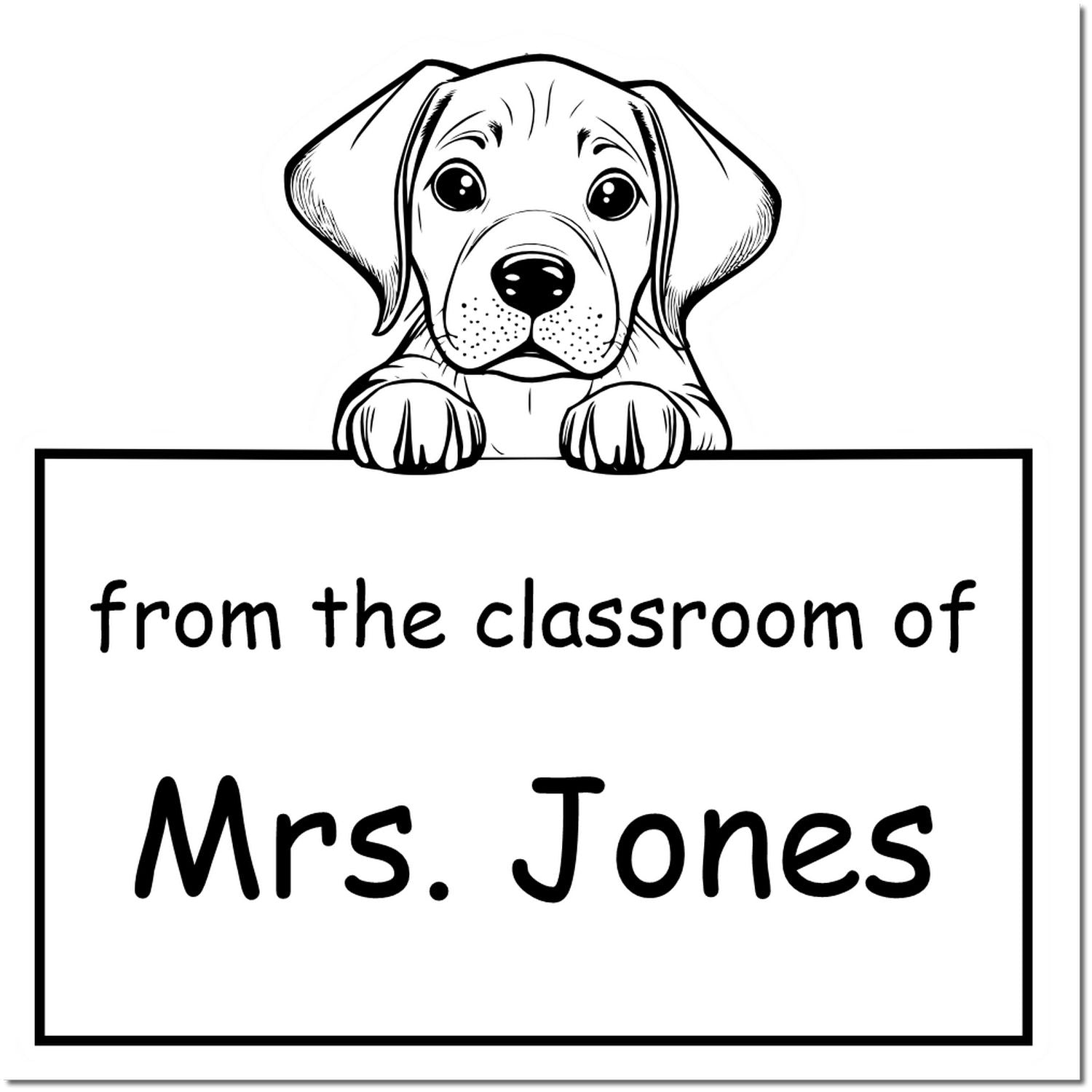 Rhodesian Ridgeback Personalizable For Library Books Stamper Pre-Inked - Engineer Seal Stamps