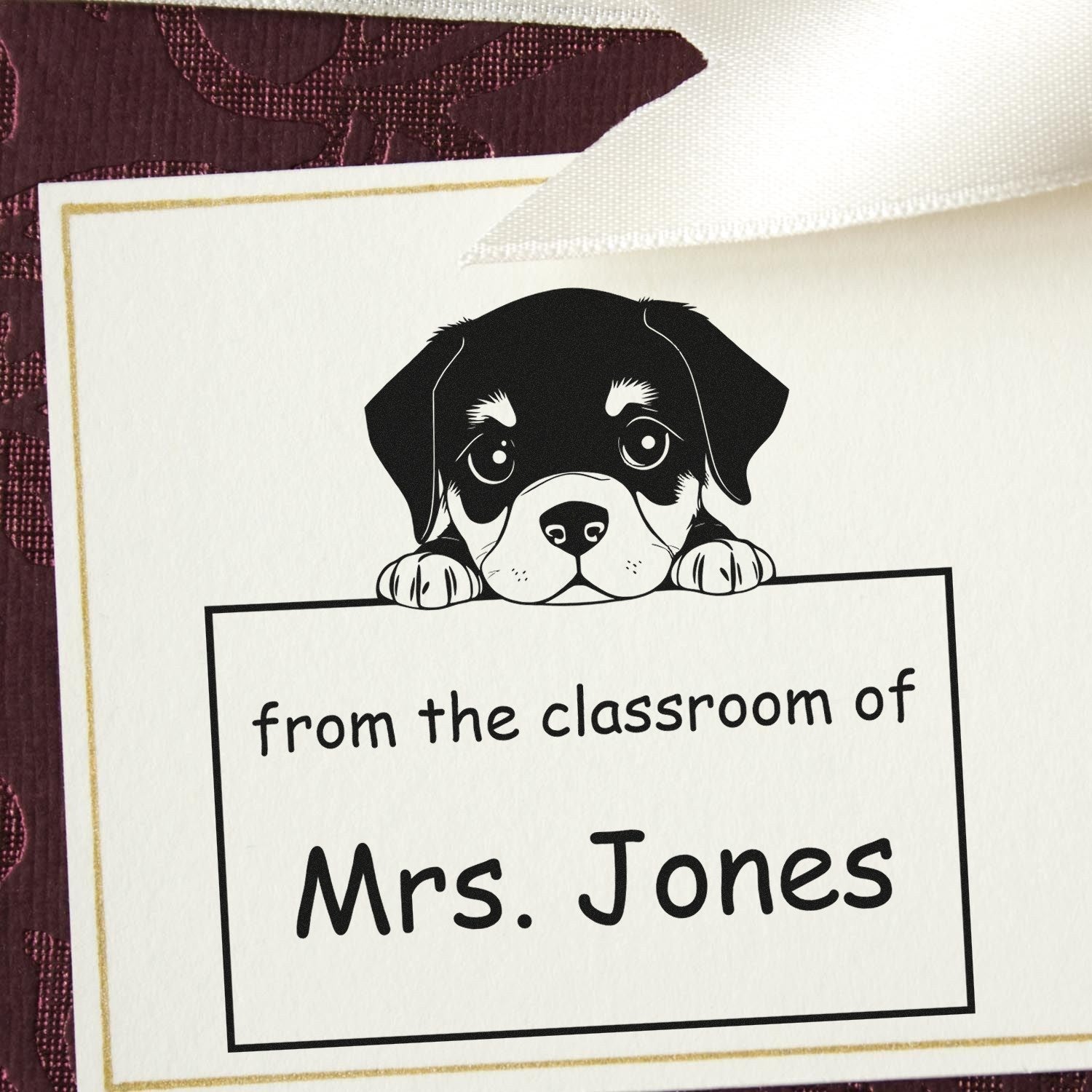 PSI Pre-Inked Rottweiler Personalized For Library Books Stamp - Engineer Seal Stamps
