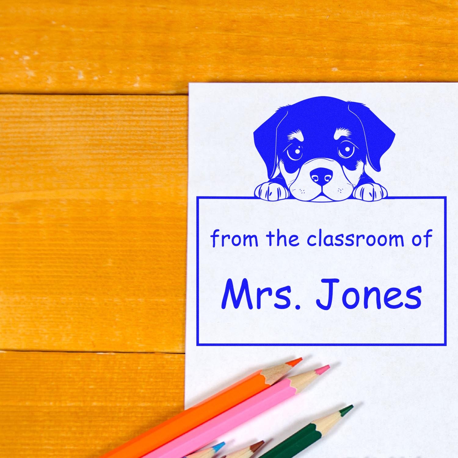 PSI Pre-Inked Rottweiler Personalized For Library Books Stamp - Engineer Seal Stamps