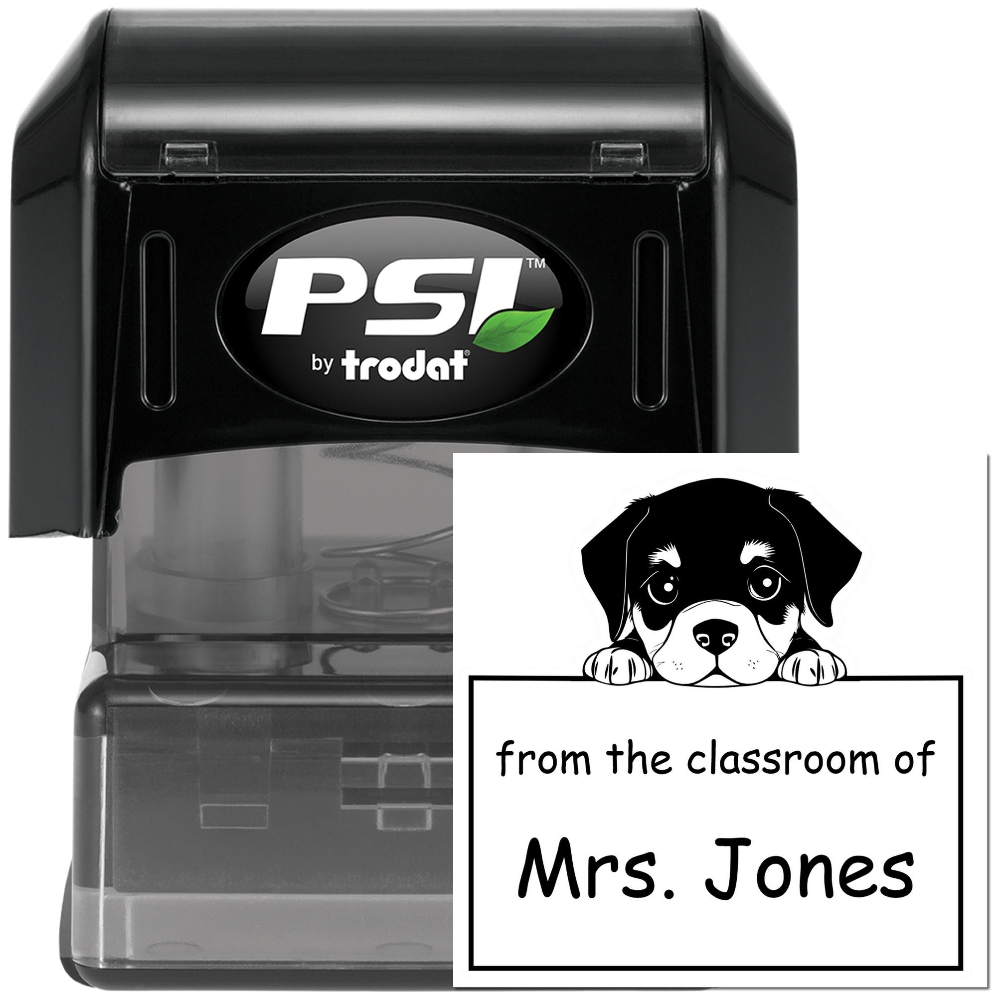 PSI Pre-Inked Rottweiler Personalized For Library Books Stamp - Engineer Seal Stamps