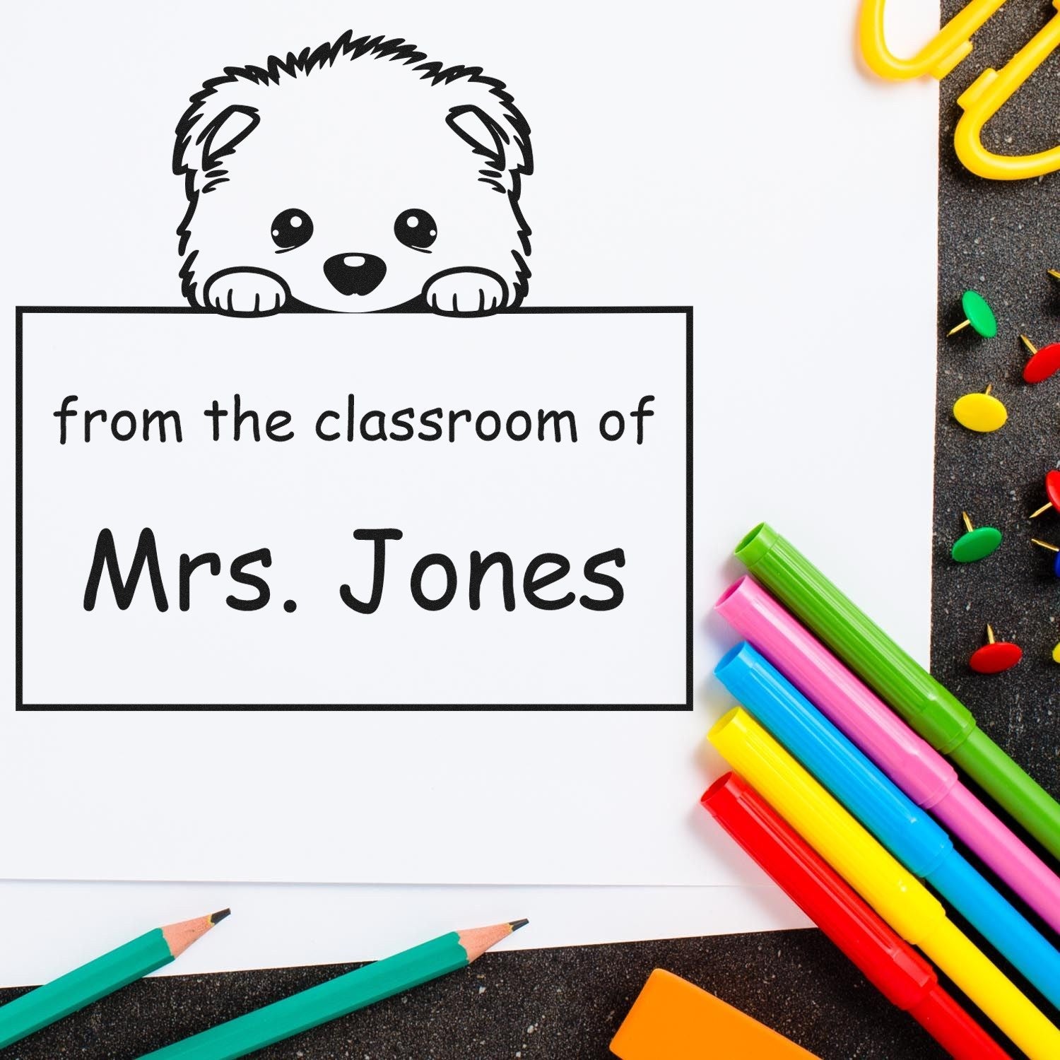 Samoyed Personalizable Educators Stamper Pre-Inked - Engineer Seal Stamps