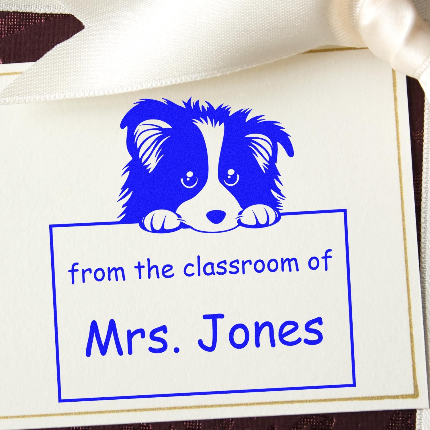 Shetland Sheepdog Personalizable Classroom Of Stamper Pre-Inked - Engineer Seal Stamps