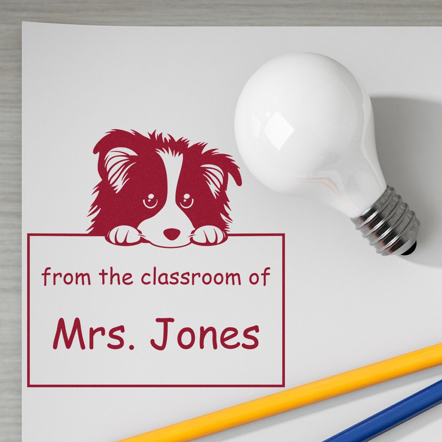 Self-Inking Shetland Sheepdog Pet Themed Classroom Of Stamper - Engineer Seal Stamps