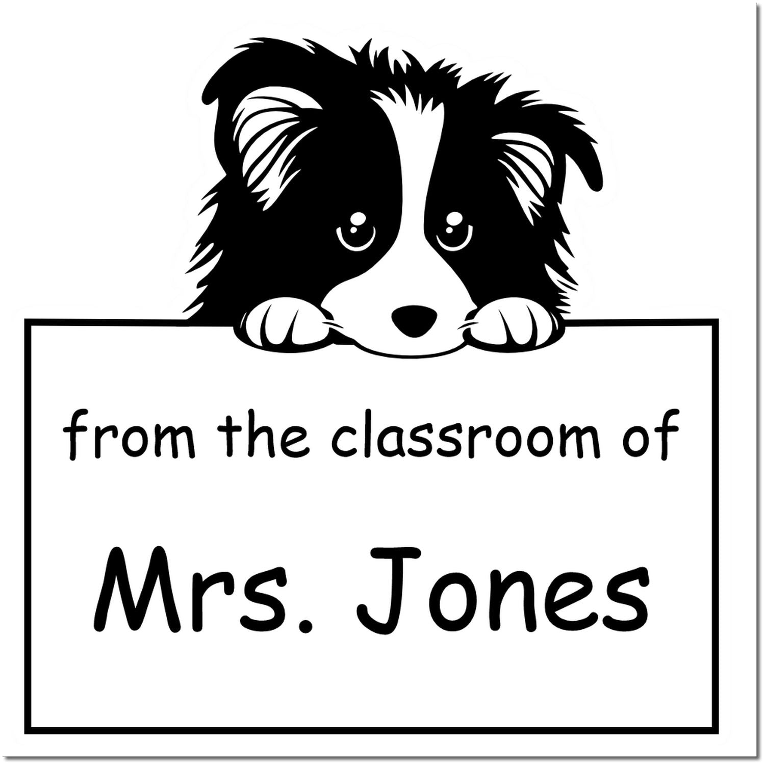 PSI Pre-Inked Shetland Sheepdog Personalized Classroom Of Stamper - Engineer Seal Stamps