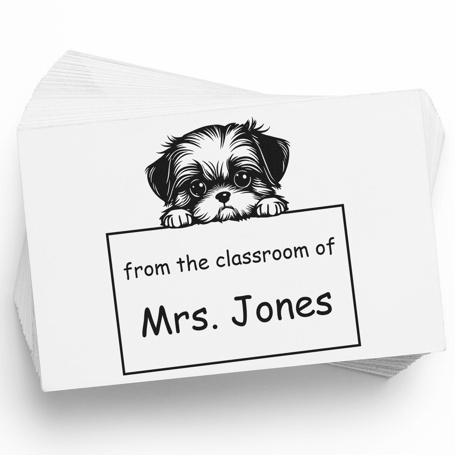 Self-Inking Shih Tzu Pet Themed Classroom Leader Stamper - Engineer Seal Stamps