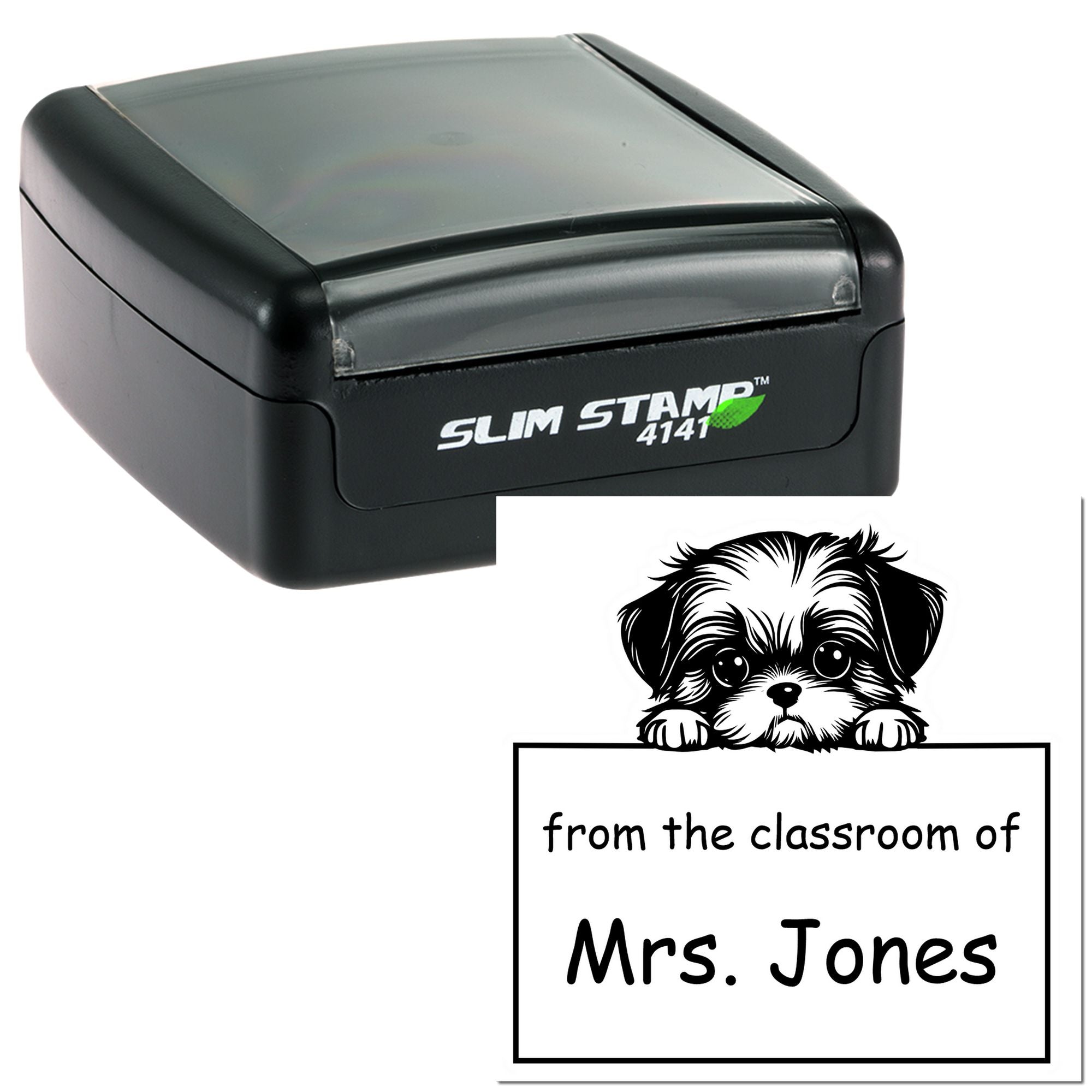 Shih Tzu Personalizable Classroom Leader Stamper Pre-Inked - Engineer Seal Stamps