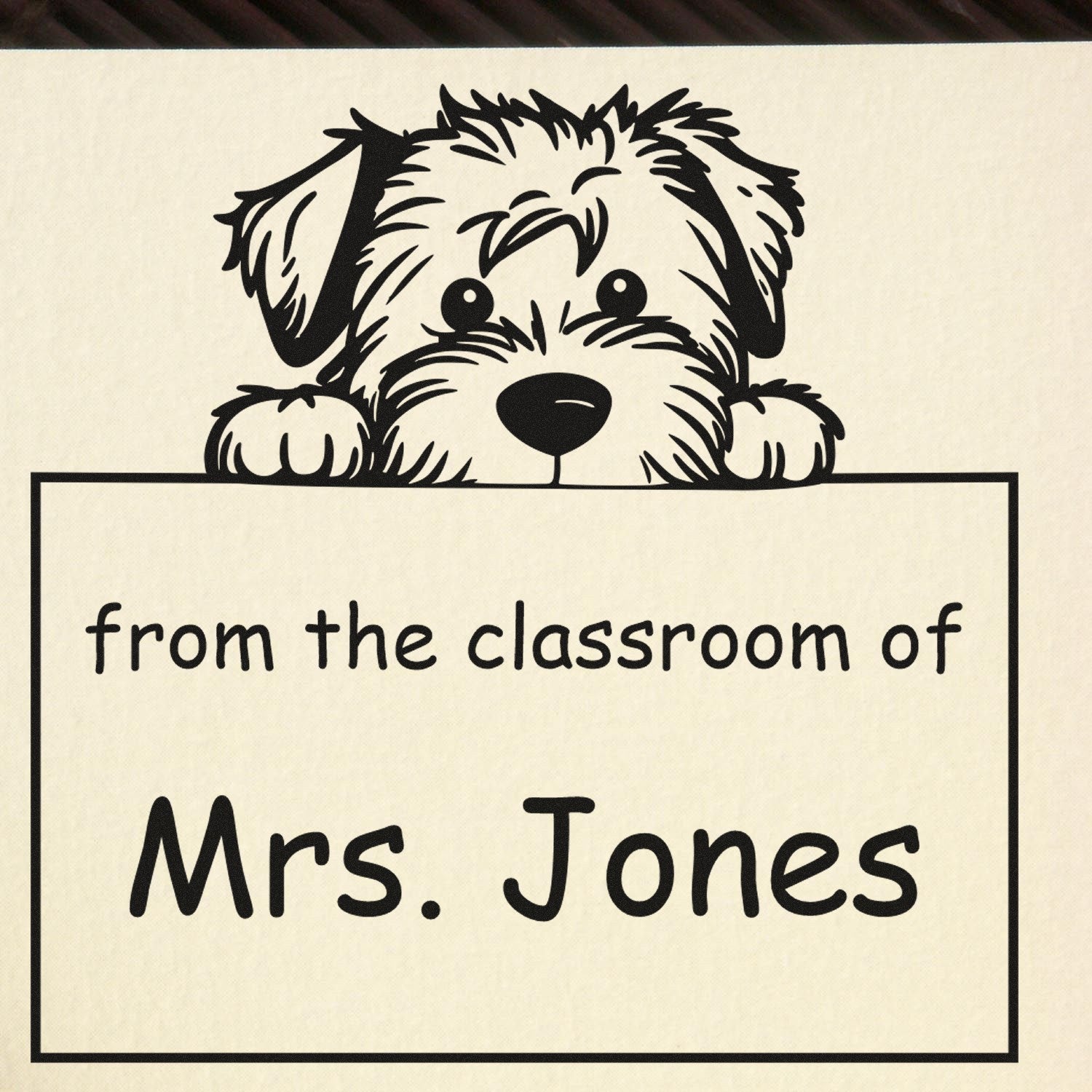 Wood Handle Soft Coated Wheaten Terrier Puppy Themed Chalk Dust Warrior Stamper - Engineer Seal Stamps