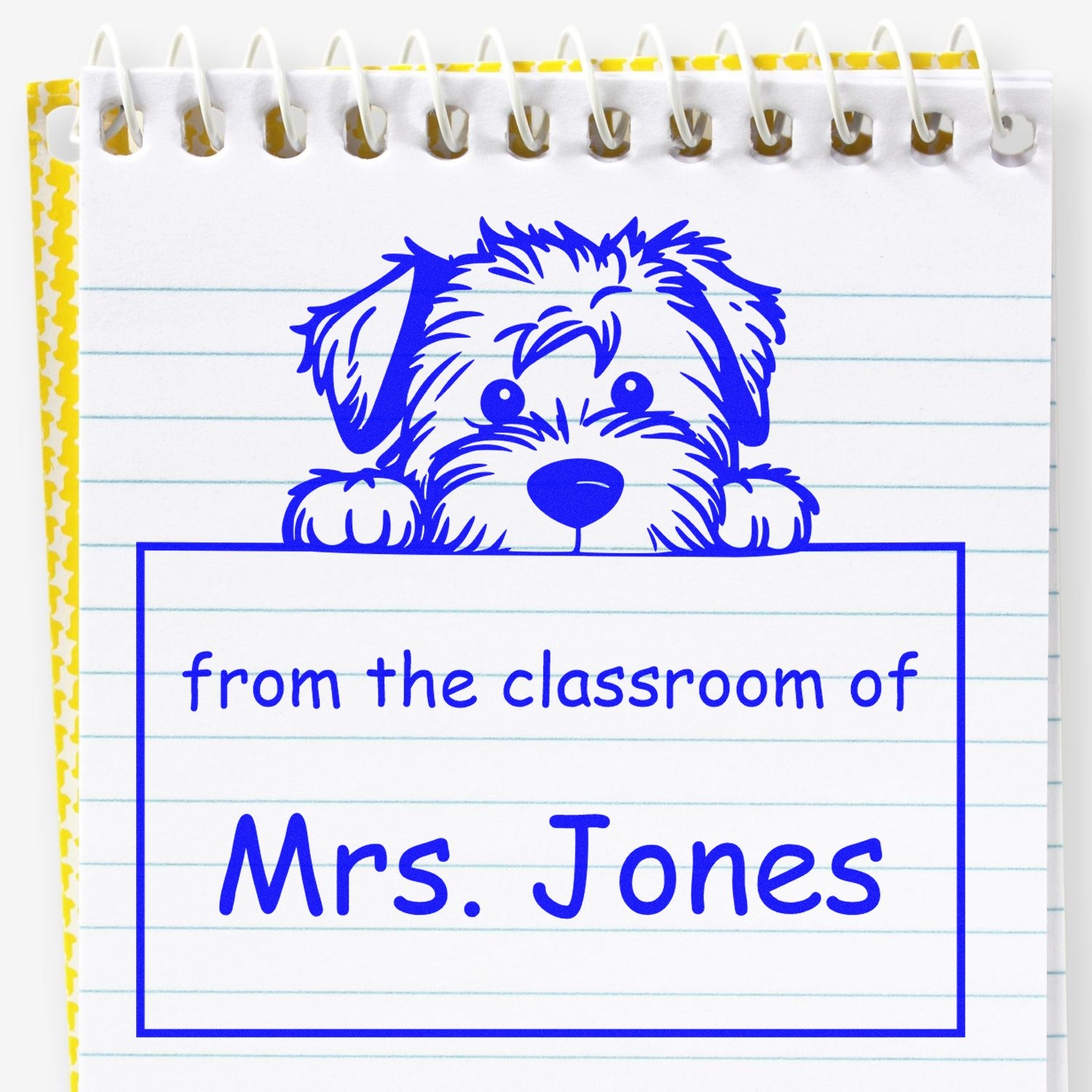 Soft Coated Wheaten Terrier Personalizable Chalk Dust Warrior Stamper Pre-Inked - Engineer Seal Stamps