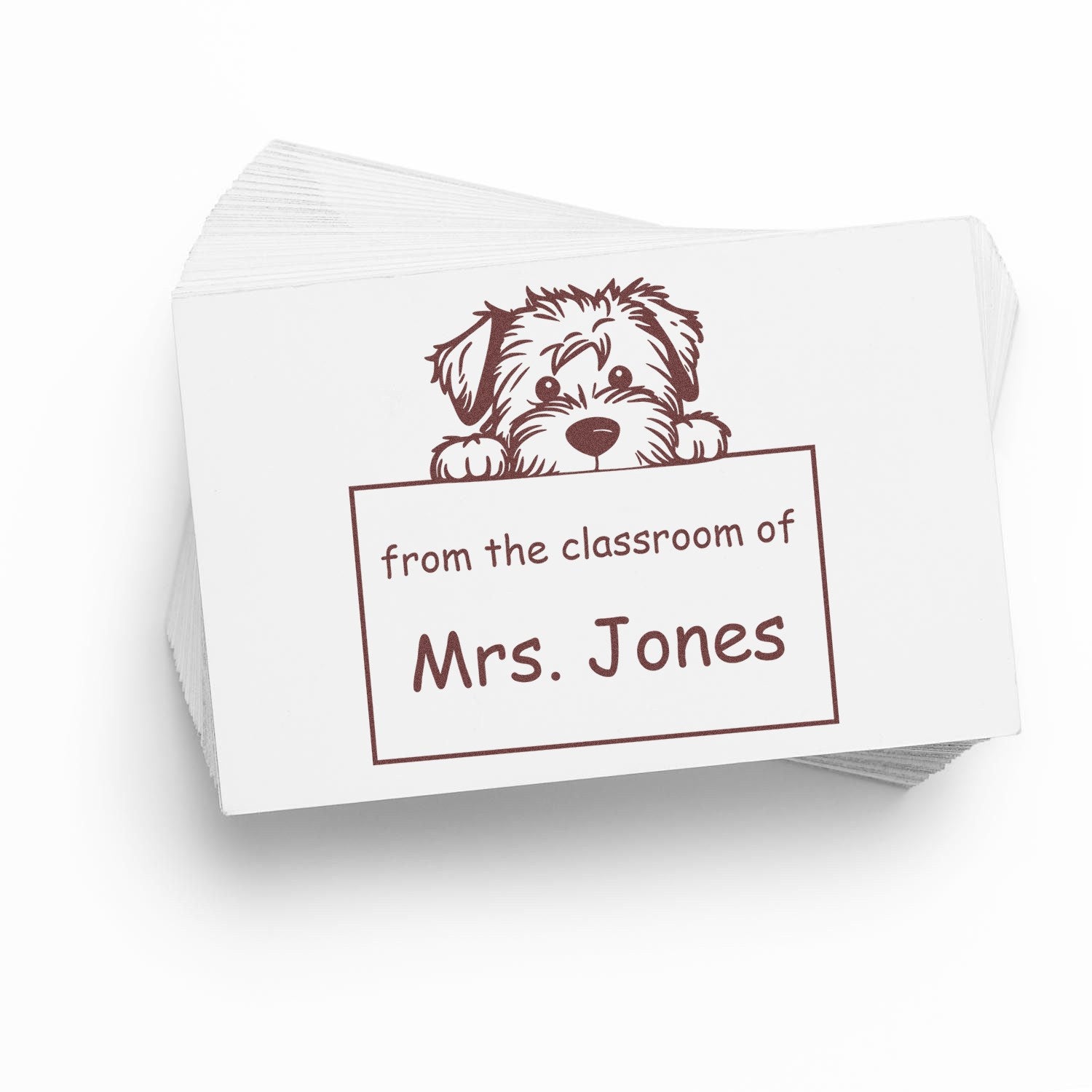 Soft Coated Wheaten Terrier Personalizable Chalk Dust Warrior Stamper Pre-Inked - Engineer Seal Stamps