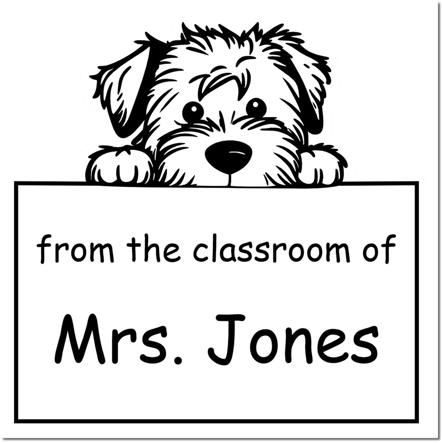 Self-Inking Soft Coated Wheaten Terrier Pet Themed Chalk Dust Warrior Stamper - Engineer Seal Stamps