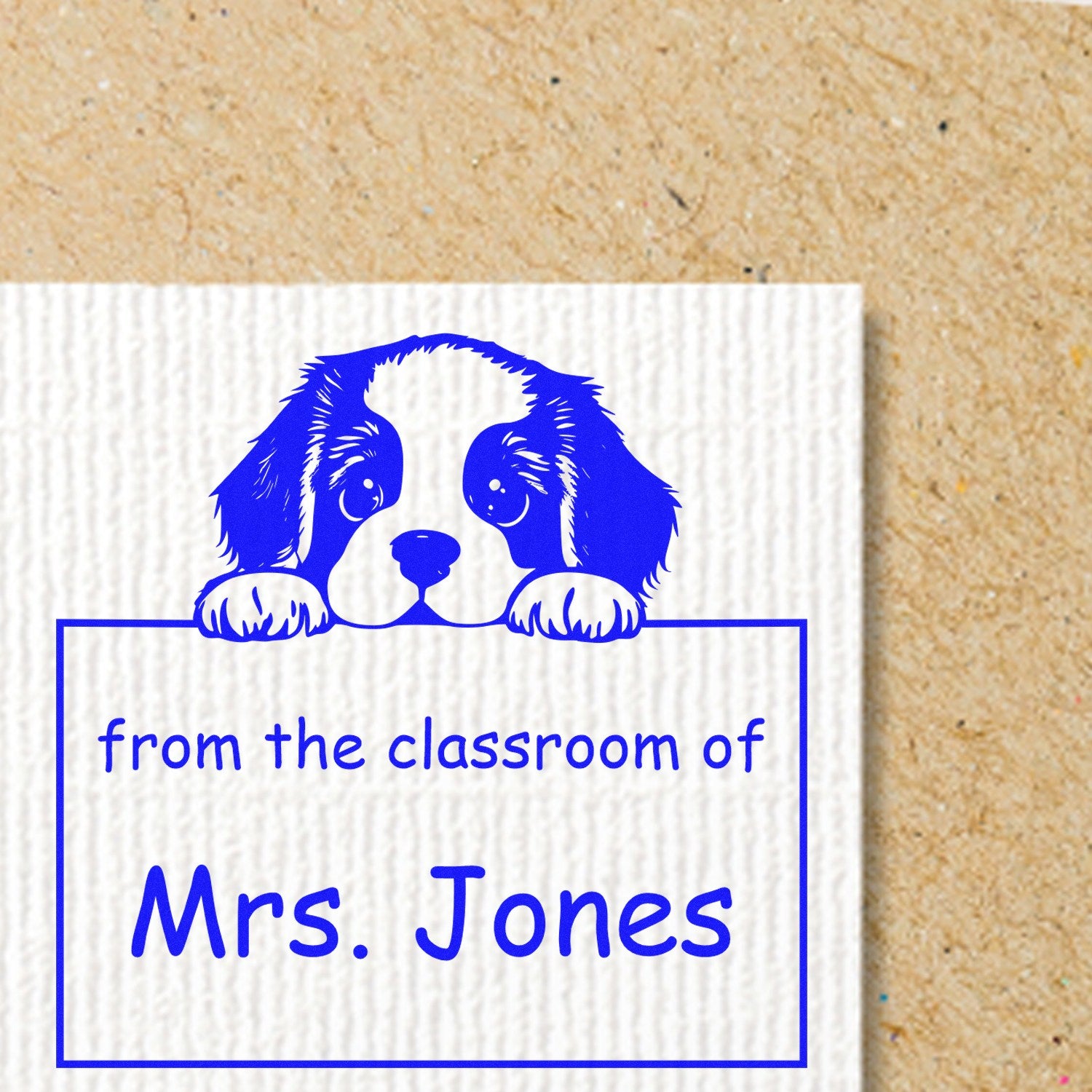 PSI Pre-Inked St Bernard Personalized Book Return Stamp - Engineer Seal Stamps