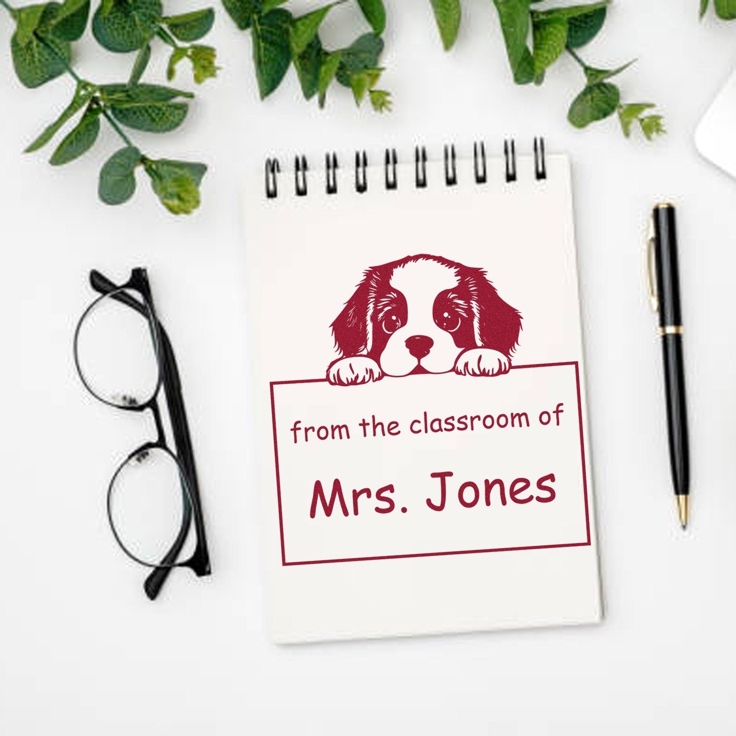 PSI Pre-Inked St Bernard Personalized Book Return Stamp - Engineer Seal Stamps