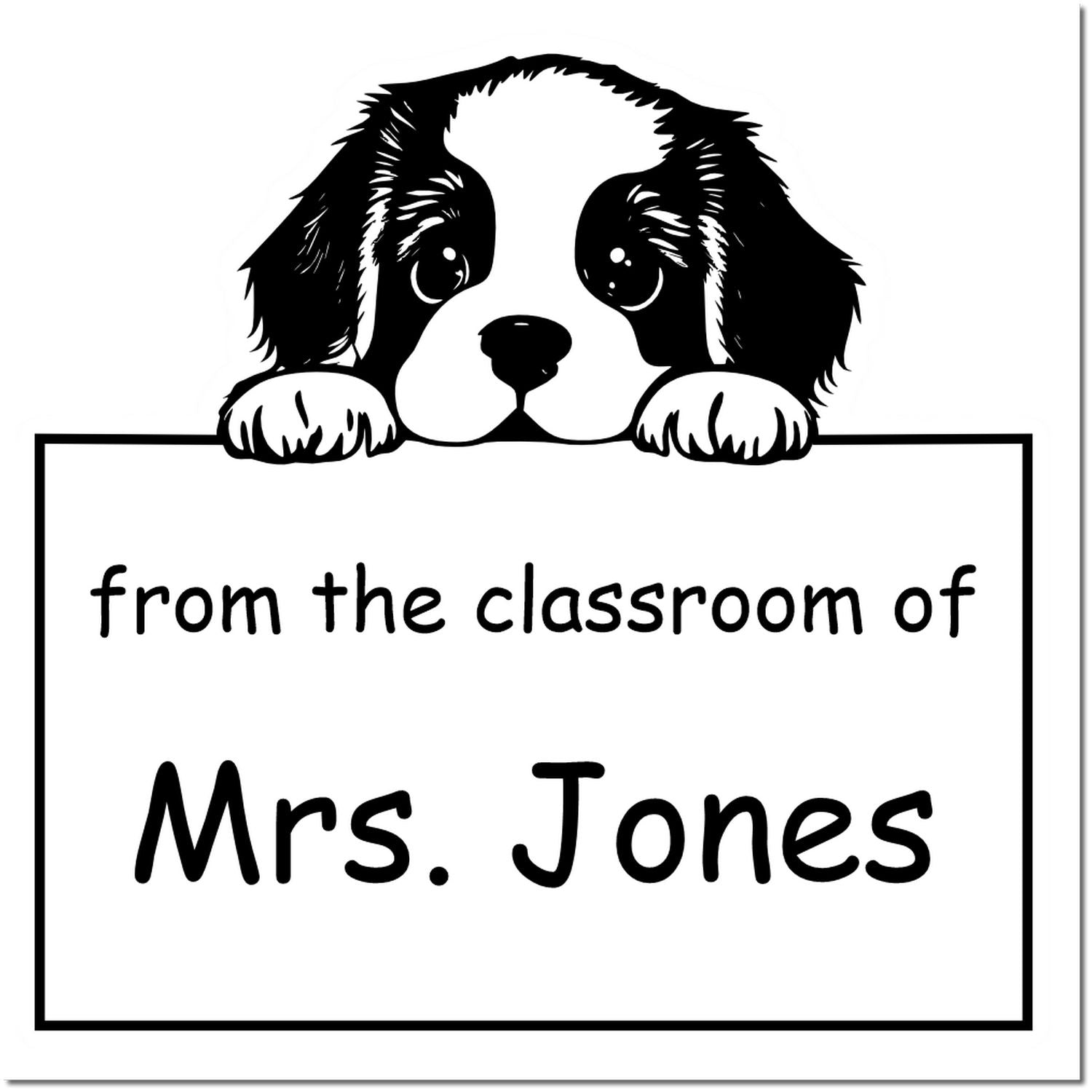 Self-Inking St Bernard Pet Themed Book Return Stamp - Engineer Seal Stamps