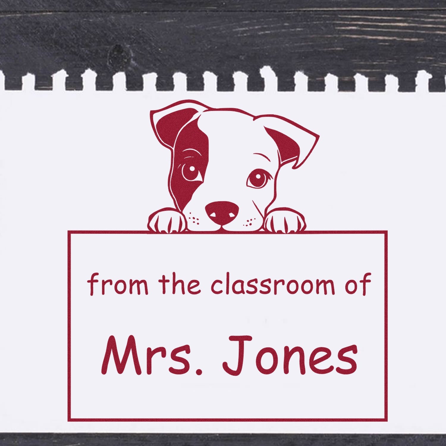 PSI Pre-Inked Staffordshire Bull Terrier Personalized Chalk Dust Warrior Stamp - Engineer Seal Stamps