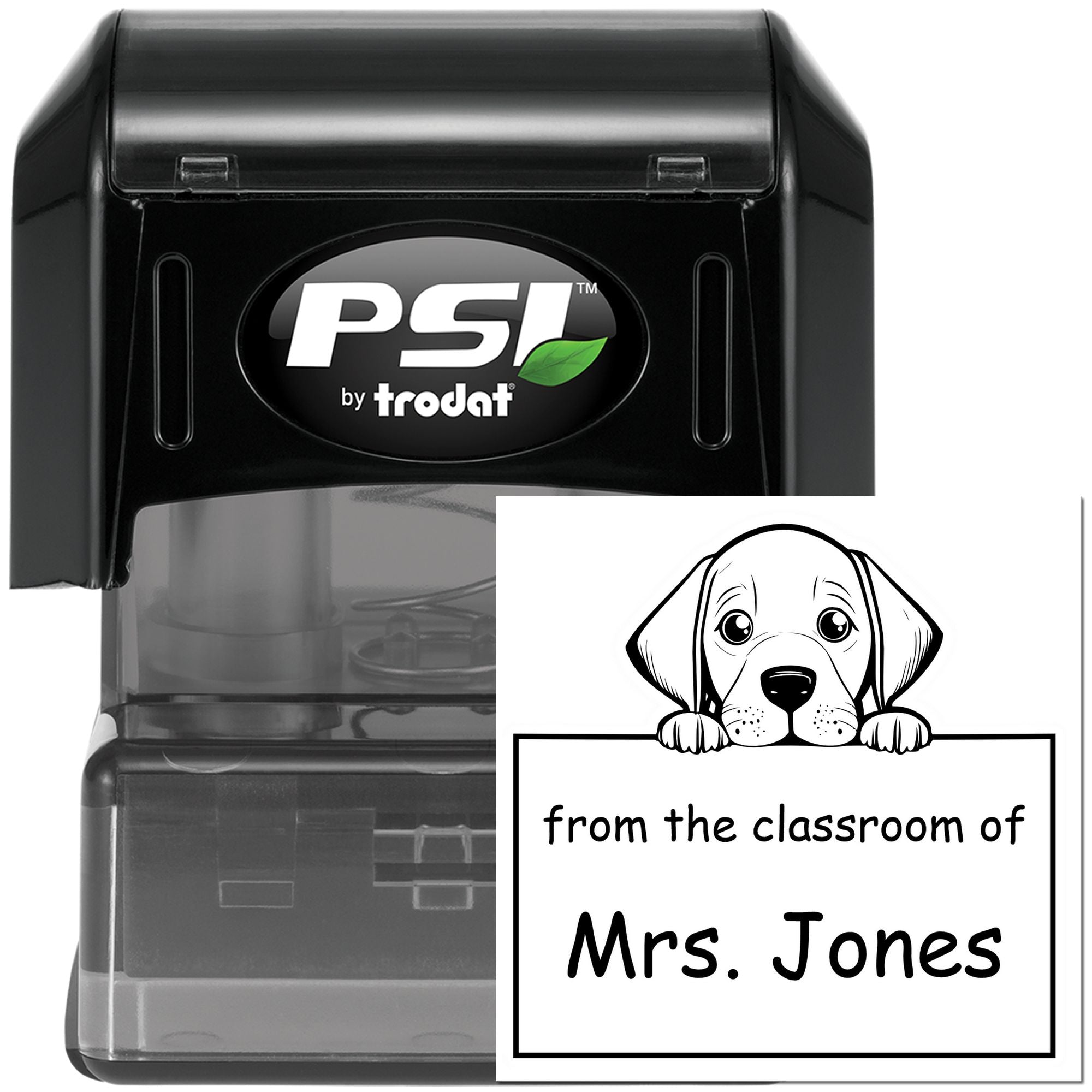 PSI Pre-Inked Vizsla Personalized Book Lover In Charge Stamper - Engineer Seal Stamps