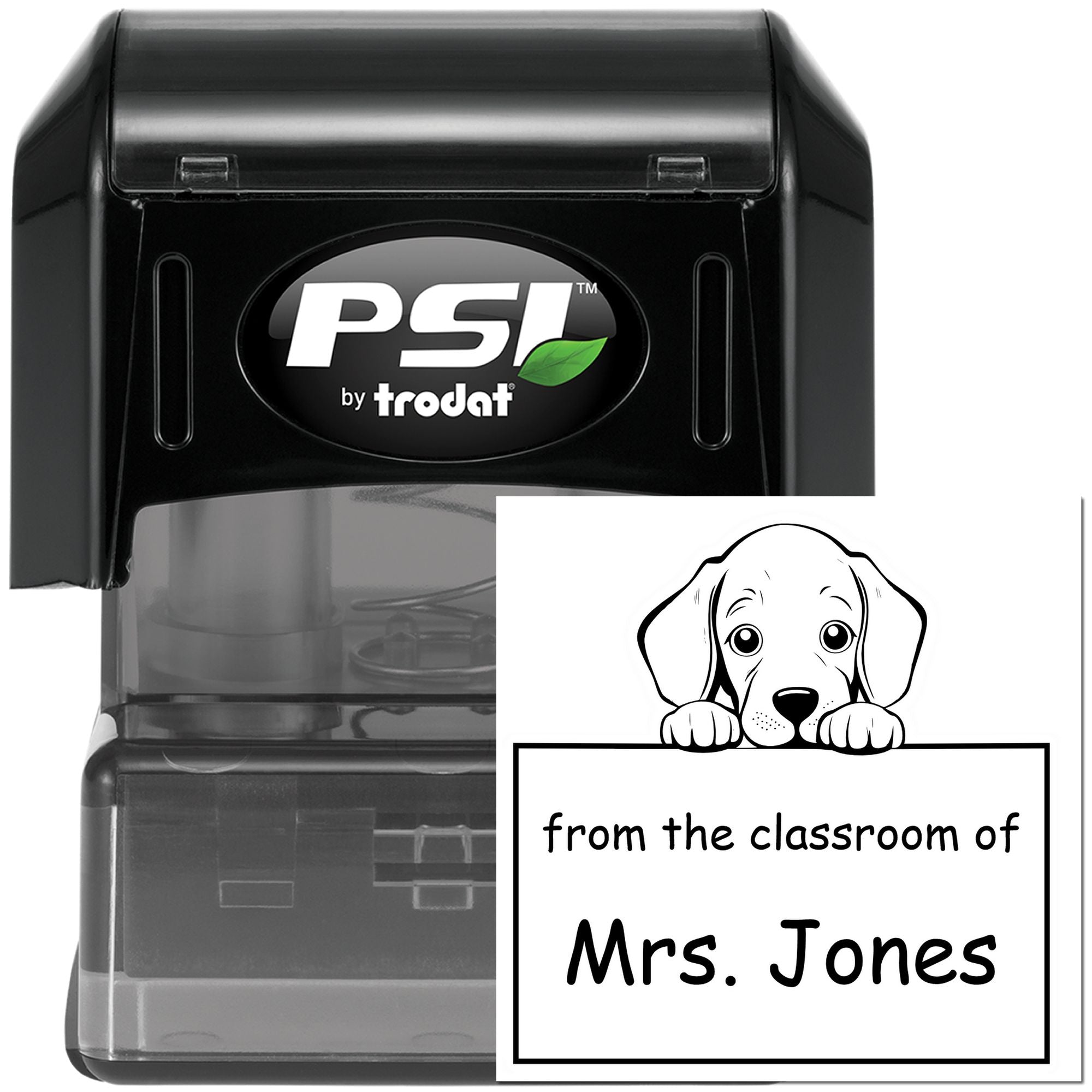 PSI Pre-Inked Weimaraner Personalized Book Lover In Charge Stamp - Engineer Seal Stamps