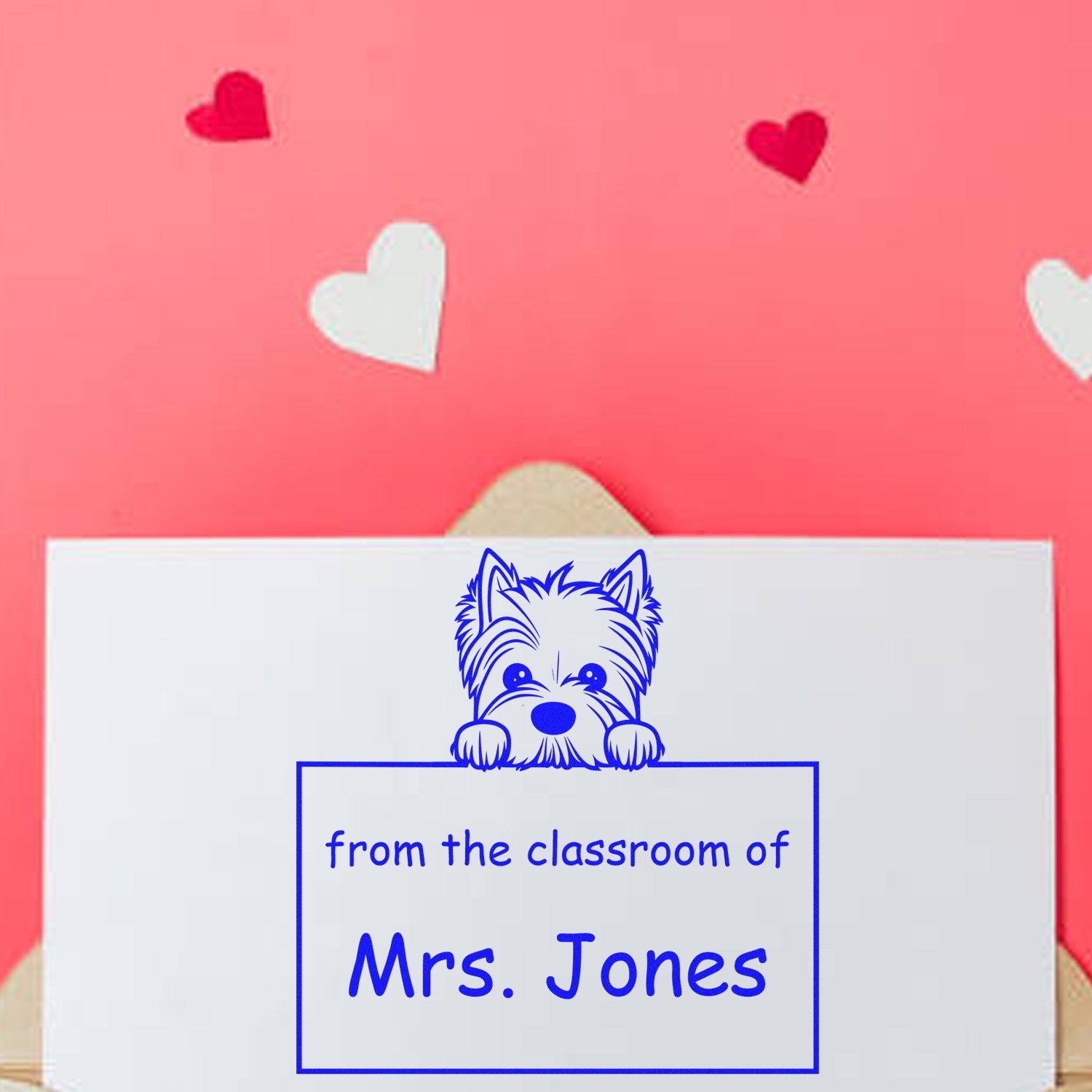 West Highland White Terrier Personalizable Book Label Stamper Pre-Inked - Engineer Seal Stamps