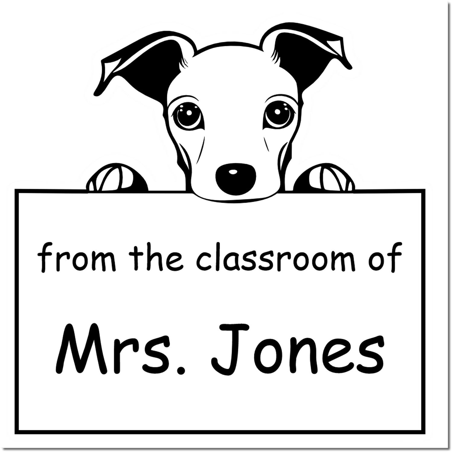 PSI Pre-Inked Whippet Personalized Book Label Stamp - Engineer Seal Stamps