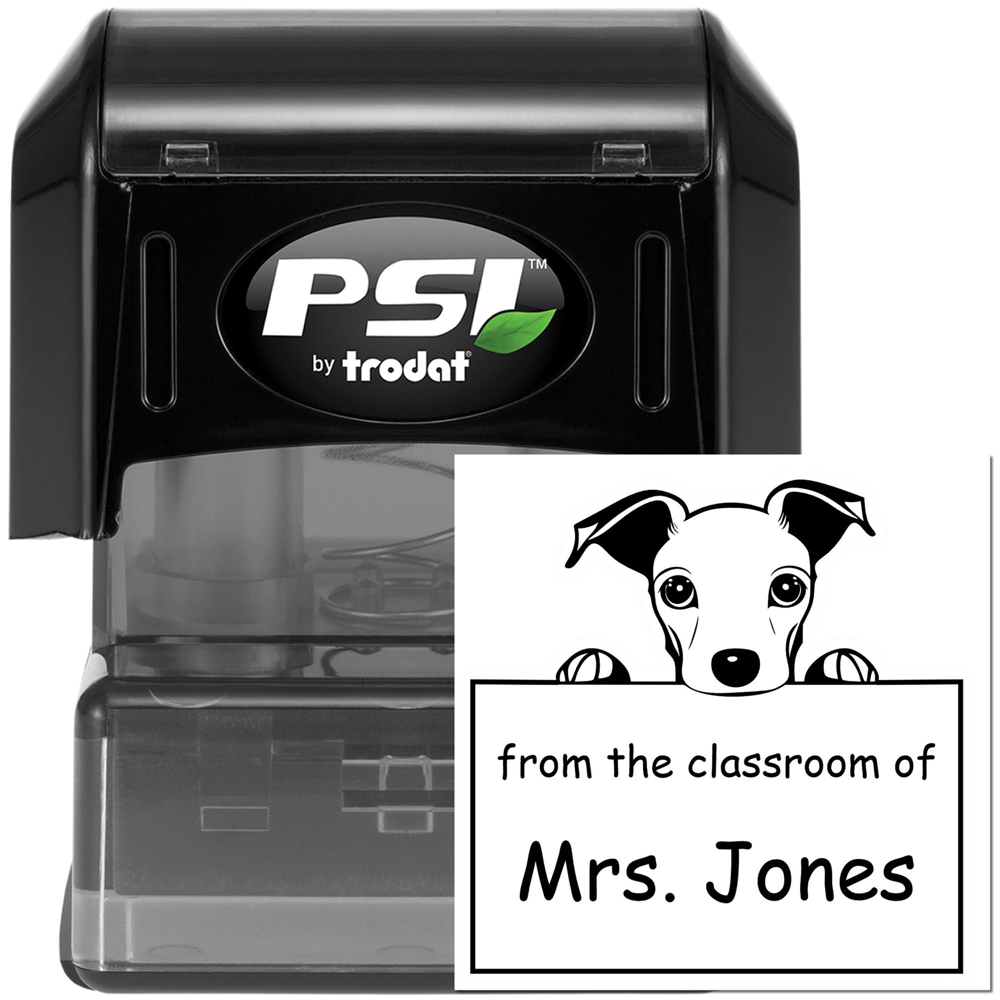 PSI Pre-Inked Whippet Personalized Book Label Stamp - Engineer Seal Stamps