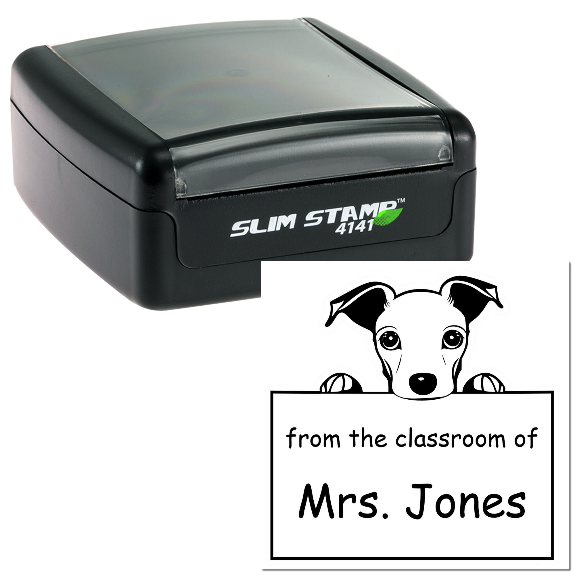 Whippet Personalizable Book Label Stamp Pre-Inked - Engineer Seal Stamps