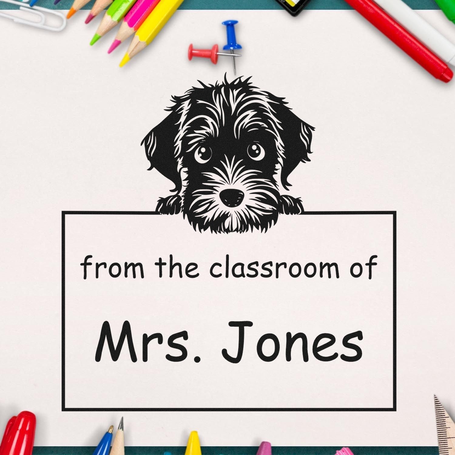 Wirehaired Pointing Griffon Personalizable Book Collection Stamper Pre-Inked - Engineer Seal Stamps