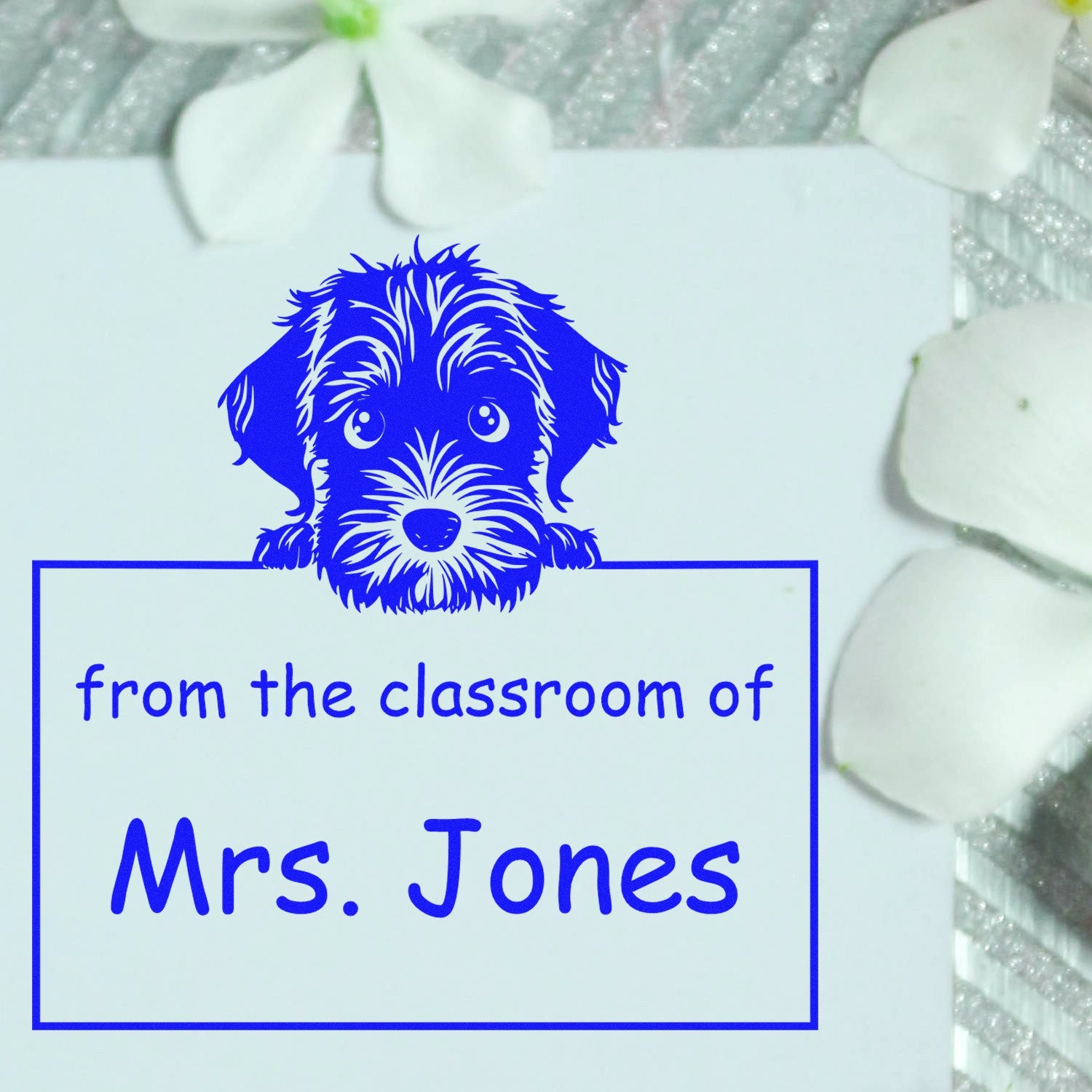 Self-Inking Wirehaired Pointing Griffon Pet Themed Book Collection Stamper - Engineer Seal Stamps